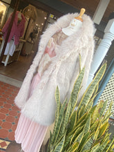 Load image into Gallery viewer, Faux Fur Jacket // Vintage Cream