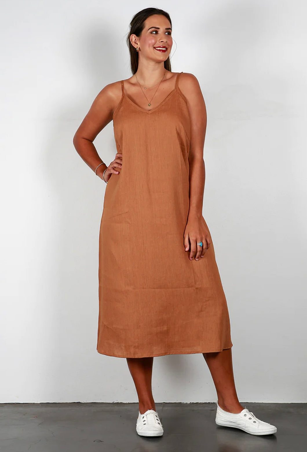 Slip Dress // Caramel Linen