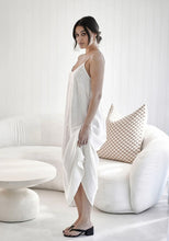 Load image into Gallery viewer, Midi Linen Slip Dress // White
